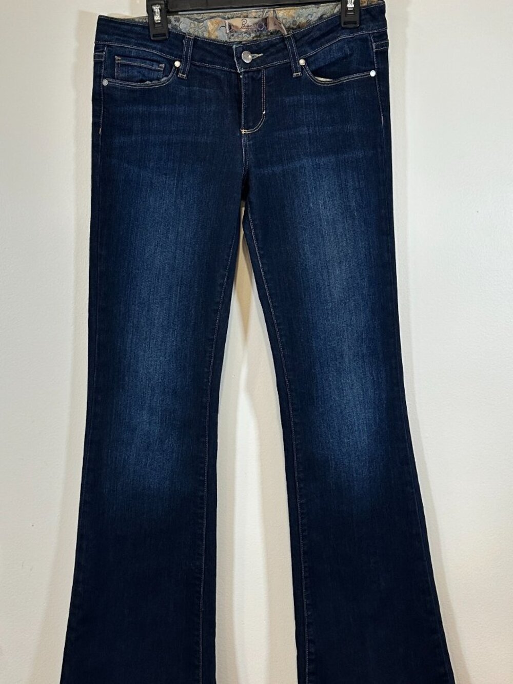Paige Laurel Canyon Low Rise Bootcut Denim Jeans Size 29 Dark Wash Y2K - Picture 5 of 5
